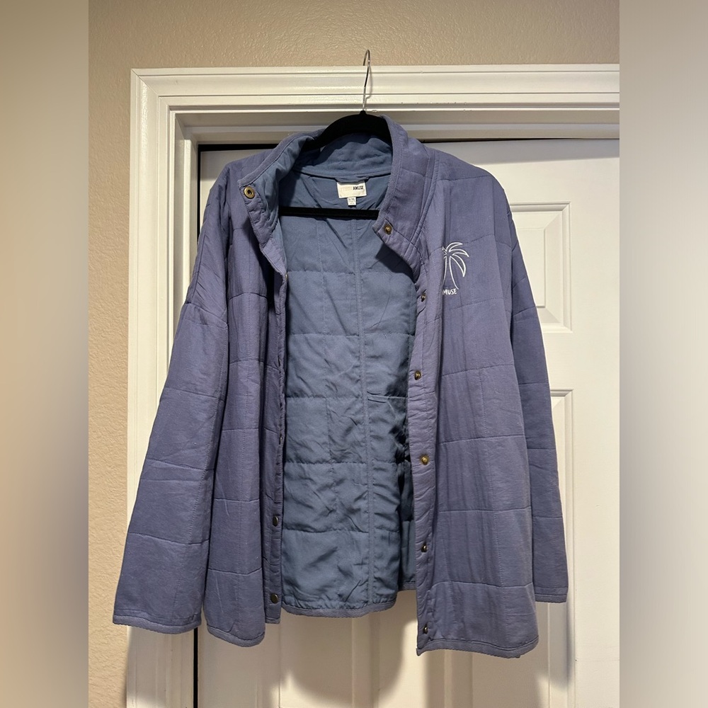 Amuse Society Women's Blue Quilted lightweight Jacket